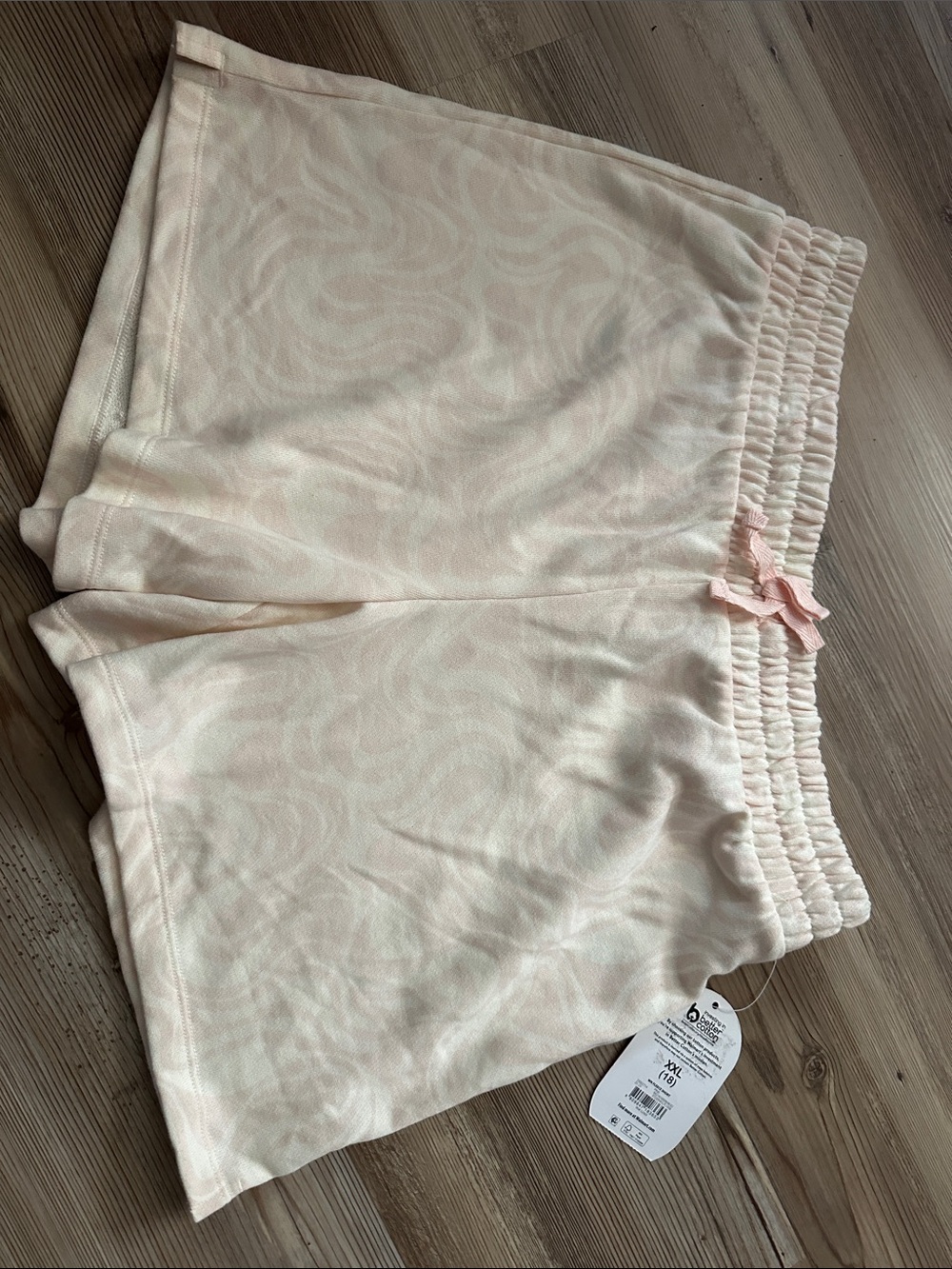 wonder nation Cream/Pale Pink Girls Pull-On Lounge Shorts